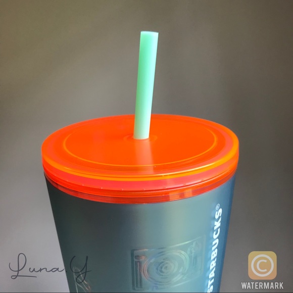 Starbucks Back to School Holographic Icon Toss Blue Soft Touch Venti Tumbler Cup - Picture 6 of 11